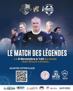 Affiche du match des légendes à Dreux en Eure-et-Loir